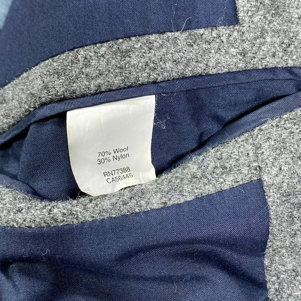 J Crew Blazer Mens 42L Gray Wool Blend Jacket Casual Sport Coat Classic Business